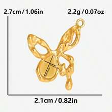 2 pezzi di ciondoli in acciaio inossidabile con forme assortite, inclusi rettangolo, ovale, goccia d'acqua, cuore, quadrato, per fai da te con resina, gocce d'olio, pietre, charms geometrici di alta qualità per la realizzazione di gioielli e decorazioni casual quotidiane