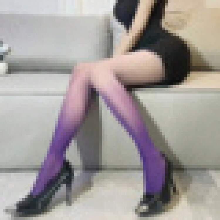 Mixed Color 1 Pair Purple Gradient Ultra-Thin High Elastic Silky Smooth Stockings - 1 cặp màu hỗn hợp - Xem 9