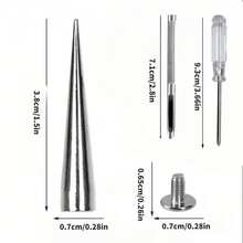 Pack Of 10/30/50 Cone Spikes Screwback Studs For Punk Clothing And DIY Crafts