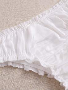 weiweihu 3pcs Women's Rose Thong Elastic Sports Underwear   Sexy Low-Waist Women's Underwear, Exquisite Craftsmanship, Comfortable And Breathable Underwear For Women Elegant Solid Color (Pink/Blue/White) Skin-Friendly Fabric Holiday Gift Lover Wife - 粉紅色+藍色+白色 - 查看 2
