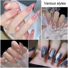 Żelowy lakier do paznokci 3D Cat Eye z magnesami na paznokcie, magnesy na paznokcie w kształcie kociego oka, magnesy na paznokcie z podwójną główką, magnetyczne długopisy do paznokci w paski, akcesoria do paznokci, narzędzia do paznokci, wielofunkcyjny zestaw magnesów do manicure DIY