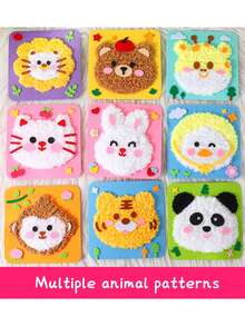 1pc DIY Sewing Craft Kit For Kids, Christmas Handmade Toys, Christmas Small Gifts, Santa Claus, Snowman, Christmas Tree, Reindeer, Gingerbread Man, Creative Cartoon, Knitted Embroidery Painting, Material Pack, Educational DIY Craft Kit,Diy,Embroidery Kit,Embroidery