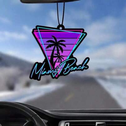 Easypie Selection Humorous Raccoon Bearyeah Car Air Freshener Aromatherapy Pendant, For Car Vent, Rearview Mirror, Bathroom, Living Room, Bedroom; Black Sugar Fragrance, Japanese Cartoon Animation Style