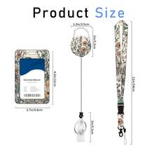 1 件（徽章夹 + 挂绳 + 卡夹）简易棕色芽教师证章夹，360° 可旋转名片夹，多功能护士徽章卷轴，可伸缩休闲可拆卸挂绳，适用于医护人员、社工、护士、男女通用办公用品、护士节礼物 - 彩色 - 查看 2