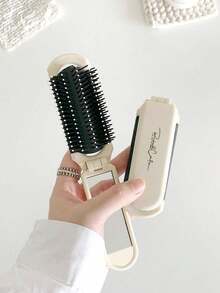 1支便携式折叠气垫梳，带手持化妆镜，气垫梳，美发造型工具，旅行必备，护发产品，适合日常使用和旅行，女士镜面一体梳子，发夹，发饰，适合旅行、学校、办公室、宿舍、度假，生日礼物，万圣节、圣诞节和其他节日礼物，送给她的礼物 - 彩色 - 查看 7