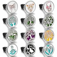 1PC New Arrival Tree Of Life Aromatherapy Diffuser Car Air Freshener Alloy Stainless Steel Aroma Essential Oil Diffuser Car Vent Clip Perfume Lockets Pendants Car Fragrance Diffuser Clip Effective In-Car Fragrance Diffuser With 10pcs Pads - Silver - View 4