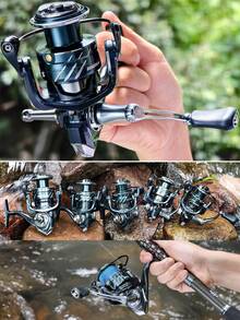 SOUGAYILANG High-Performance Spinning Reel - 6.2:1 Gear Ratio, 3+1 Ball Bearings, Aerospace Aluminum Construction With Anti-Twist & Line Alarm System For Freshwater And Saltwater - Dusty Blue - View 12