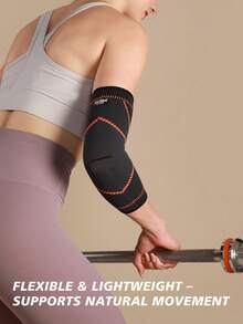 JINGBA SUPPORT 1pc Unisex Breathable Elbow Sleeve, Suitable For Weightlifting, Basketball And Daily Wear - Multicolor - View 17