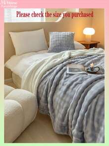 1 pieza Manta reversible suave y esponjosa de felpa de burbujas y sherpa, disponible en varios colores, decoración del hogar minimalista y de moda, adecuada para dormitorio, dormitorio de niños/niñas, siesta en el sofá, siesta en la oficina, regalo perfecto para el Día de San Valentín, lavable a máquina