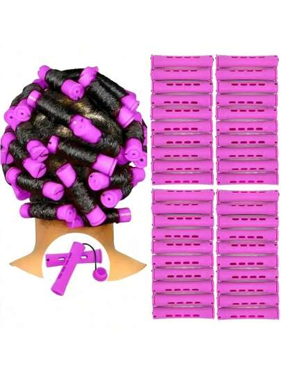 30pcs Curling Iron Set - Create Natural Waves And Curls Using 4 Different Sized Curling Wands - Ideal For DIY Hairstyling On Long, Medium And Short Hair Styling Tools, Salon Products And Accessories, Beauty Back To School, Vacation Necessities, Women Hair Curlers, Curly Hair Products, Curler, Rollers Hair Curl, Christmas, Hair Curler, Curly Hair Products