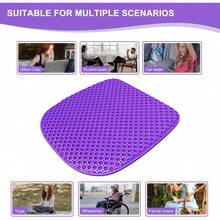 Quality Assurance Large Gel Cushion Long Sitting With Non-Slip Cover, Soft & Breathable, Cushion Chair, Car, Office, Desk Chair, Wheelchair (17 X 15) 0WOI - 17英寸 x 15英寸 - 查看 8