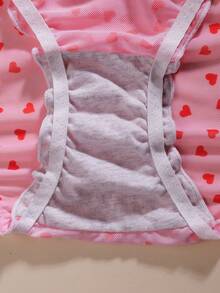 3pcs/Pack - Plus Size Women's Panties With Bow Ruffle Trim, Elegant Printed Design, Comfortable Fabric - Multicolor - View 7