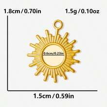 2 pezzi di ciondoli in acciaio inossidabile con forme assortite, inclusi rettangolo, ovale, goccia d'acqua, cuore, quadrato, per fai da te con resina, gocce d'olio, pietre, charms geometrici di alta qualità per la realizzazione di gioielli e decorazioni casual quotidiane