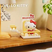 Miniso Sanrio Hello Kitty Climbing Ladder Magnetic Ornament, Q-Version Hello Kitty Design With Yellow And White Fence, Back Magnetic Attraction, Free Combination, Great For Desktop Decoration And Birthday Gift (1 PC)