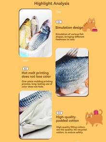 1件电动摇摆鱼猫玩具电动鱼仿真跳猫自娱神器磨牙耐咬猫玩具幼猫无聊玩宠物用品 - 彩色 - 查看 7