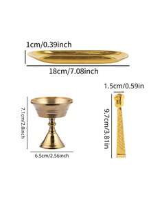 1 Peça/1 Conjunto Suporte de Vela de Chá de Latão Decoração para Casa Castiçal de Manteiga Castiçal de Lâmpada de Óleo de Cobre. Para Decoração de Quarto/Decoração de Casa/Decoração de Mesa, Melhor Presente para Amigo/Presente de Inverno/Dia de Ação de Graças/Natal/Halloween, Suprimentos Casuais Diários para Festa, Velas Brancas, Simples, Elegante, Atmosférico, Velas Românticas para Casamento e Mesa, Podem Ser Usadas como Festa de Aniversário, Cafeteria, Sala de Estar, Sala de Jantar