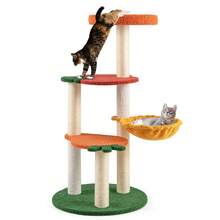 Multi-Level Cat Tree Cute Fruit World Cat Tower W/ Fruit-Shaped Platforms - 橙色,紅色,綠色和黃色 - 查看 10