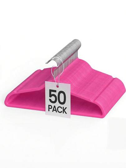 SANSA HOME 50 Ganchos para Ropa de Terciopelo,  Giratorio de 360 Grados, Adecuado para Todo Tipo de Ropa, Antideslizante