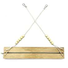 Chicken Perches, Perfect For Backyard Poultry, Chicken Perches , Easy To Assemble And Clean, Farm Chicken Toys Chicken Swing Toy, Wooden Perch Stand For , Large Perch Ladder For Poultry, Chickens, Parrots, Pet Entertainment Toy Chicken Perch Toy With Hanging Beads & Rope - Natural Wood Design For Backyard Poultry