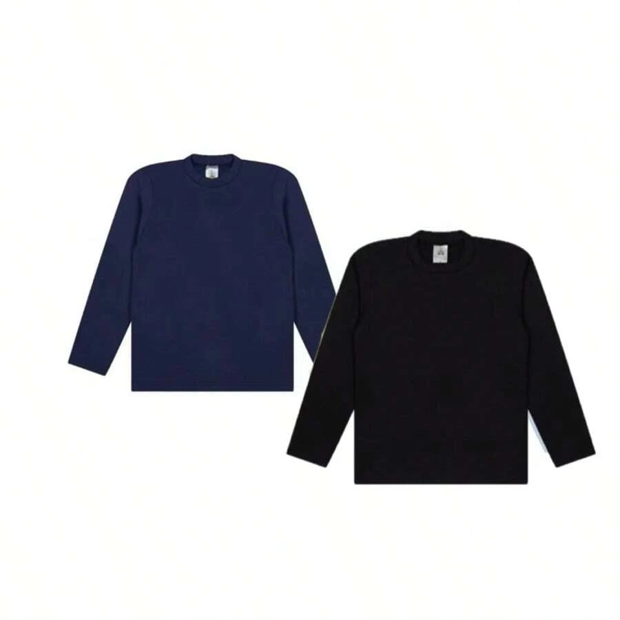 Kit 3 Thermal Tops For Boys And Girls, Unisex, Long Sleeve Or 2 Thermal Tops, Long Sleeve, Winter Baby - 1 ÁO GIẶT - Xem 1