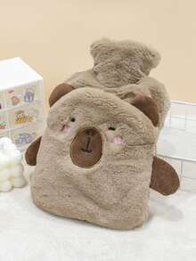 Autumn/Winter Cartoon Plush Hot Water Bottle, Large Capacity Warm Belly, Hand Warmer, Student Foot & Hand Warmer