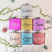 Personalized Bridal Flasks, Bridesmaids' Gifts, Flask For Bridal Custom Flask, Hip Flask, Gifts For Wedding Party, Gift For Mum Birthday, Gift For Father,Wedding Essentials - Multicolor - View 7