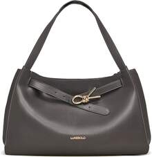 Suitable For Women's Hobo Bag Soft Shoulder Bag Casual Handbag With Belt Detail Design - Xám - Xem 1