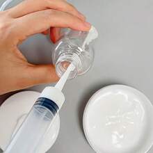 2pcs Transparent Plastic Precision Needle Dropper Bottles, Suitable For Cosmetics, Shampoo, Perfume, Lotion And Cream Samples - Odorless, Refillable Travel Size Dispenser Bottles With White Caps, Liquid Extractor | Transparent Design | Plastic Material - Multicolor - View 4