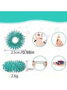 5/10/30PCS Spiky Sensory Rings, 10 Pack, Colorful Stress Relief Fidget Sensory Toys, Fidget Rings, Fidget Ring For Anxiety, Stress Relief Rings, Massager For Fidget ADHD Autism, Sensory Ring