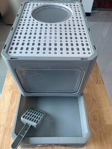 PETSIN Fully Enclosed Extra Large Cat Litter Box, Odor Eliminating, Splash Proof, Drawer Type Top Entry Cat Supplies