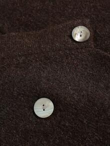 Plus Size Women's Fashionable Cardigan, Classic Button Casual Round Neck Plus Size Knit Sweater