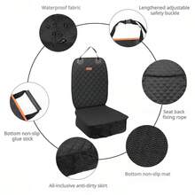 Cubierta de asiento para perro WEIYIN para camioneta SUV, cubierta de asiento de coche impermeable para mascotas, resistente y duradera con solapas laterales, resistente a arañazos para el asiento delantero del perro