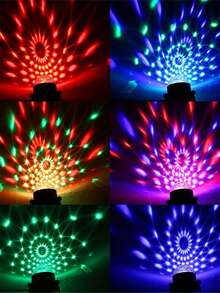 USB Powered Disco Ball Magic Atmosphere Projection Lamp, Plastic Countertop Rotating Party Lighting, Portable DJ Stage Effect For Various Room Types - Colorful Crystal Magic Ball