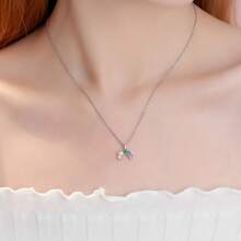 Summer Beach Series Rainbow Necklace For Women, Exquisite Dopamine Sweet Cool Girl Style  Collarbone Chain, Necklace With Simple And Luxurious Set - 彩虹項鍊(不鏽鋼鍍白金) - 查看 2