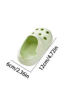 1pc Creative Slippers-Shaped Ashtrays, Interesting Ceramic Hole Shoes Ashtrays, Unique Office Decorations, Fashionable And Decorations In Family Living Rooms, And Stylish Ashtrays In Hotels And KTVs - Multicolor - View 2