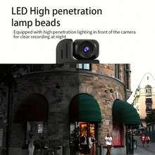 1pc 2K Mini Body Camera 1.3inch Screen 180° Rotatable Lens Body Mounted Camera Small Portable IR Night Vision Body Camera Camera Bike