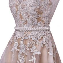 1 Piece   Beach    Vintage    Pearl Wedding  Belt  Bead Bride Sash  Ivory - 米色 - 查看 1