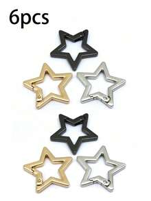 Metall Stern Federschnalle, O-Ring kann Handtaschenriemen-Schnalle öffnen, Outdoor Camping und Wandern Zubehör, DIY Taschenanhänger, Autoschüsselbundverbindung, DIY Anhänger Öffnungsring, Taschengurt Verbindungsschnalle, DIY Anhänger