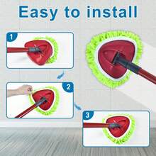 4 Pack Mop Replace Head For O Cedar, Spin Mop Heads Replacements For Ocedar Easywring 1 Tank Spin Mop, Chenille Duster For Ocedar Mop Include 4 Pack Microfiber Chenille Mop Pad For Ocedar Spin Mop - màu xanh lá - Xem 5