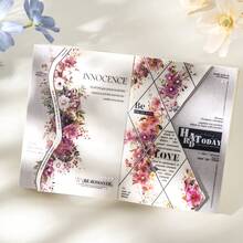 10张/包 水彩花卉主题贴纸，创意美学贴纸，DIY装饰剪贴簿工艺材料，节日礼物，个性化剪贴簿学习用品 剪贴簿用品 文具 - 彩色 - 查看 7