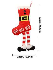 1pc Christmas Stocking Gift Bag Sock Decoration Prop Gift Bag Hanging Ornament High Heel Christmas Knee-High Sock Christmas Stocking Christmas Tree Decoration Sock Fireplace Party Christmas Dinner Decoration Gift Bag Home Decor Christmas Decorations Room Decor
