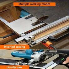 Guia Circular Ajustável para Serra, Adequado para Marcenaria de Precisão - Localizador de Borda de Cortador Elétrico com Estrutura de Metal e Mecanismo de Fixação, Permite Corte Reto e Limpo em Tábuas de Madeira, Ferramenta de Marcenaria