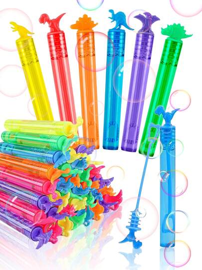 12/24/48pcs Mini Bubble Wands, Dinosaur Shaped Bubble Bottles, Mini Bubble Test Tubes (Bubble Liquid Not Included), Bubble Blowing Tools, Party Atmosphere Creators, Suitable For Weddings, Celebrations, Anniversaries, Parties, Birthday Gifts/Graduation/Back To School/Halloween/Christmas Decoration