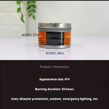 1pc/2pcs/4pcs/6pcs Outdoor Camping Survival Emergency Candles, 24-Hour Burn Time, Smokeless, Vegetable Soy Wax, Suitable For Power Outage, Camping, Earthquake, Disaster Relief, Birthday Party - Multicolor - View 8