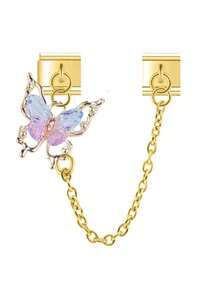 Fashion New Shiny Butterfly Gold Silver Chain Stainless Steel Italian Charm Module Bracelet For Girls DIY Handmade Jewelry