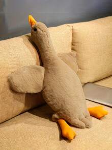 1 Set Soft Plush Duck Doll, White/Gray/Brown, Suitable For Cats And Dogs To Play, Helps Dogs Play And Expend Energy, Suitable For Medium And Small Pets (Large Pets May Bite And Therefore Not Recommended For Large Pets)