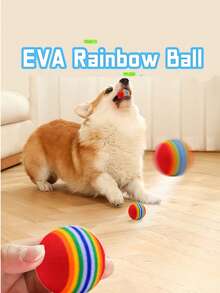 Balle arc-en-ciel EVA. La texture est douce, avec une excellente performance, un poids léger, une non-toxicité et un toucher confortable. - Multicolore - Voir 2