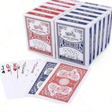 2 副标准亚麻布扑克牌、防水扑克牌、大号优质百搭牌、圣诞礼物、节日派对用品、纸牌游戏、纸牌游戏、卡盒、扑克牌、纸牌游戏