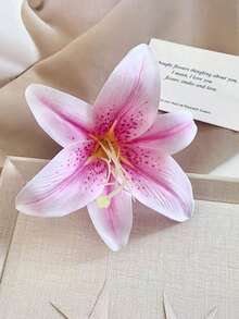 1个百合花发夹，夏威夷风情，人造花发夹，适合女性返校季，鸡蛋花发夹，夏季适用，适合假日海滩派对、夏季热带花卉发饰、婚礼派对、女孩节日礼物、头部饰品、女士发饰、发夹 - 彩色 - 查看 5