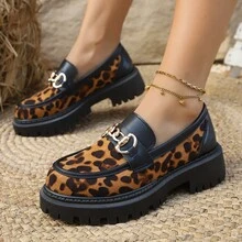 British Style Single Shoes For Women With Thick Soles And Round Heads, European And American -On Loafers For Spring And Autumn 202 - 黑色 - 查看 8